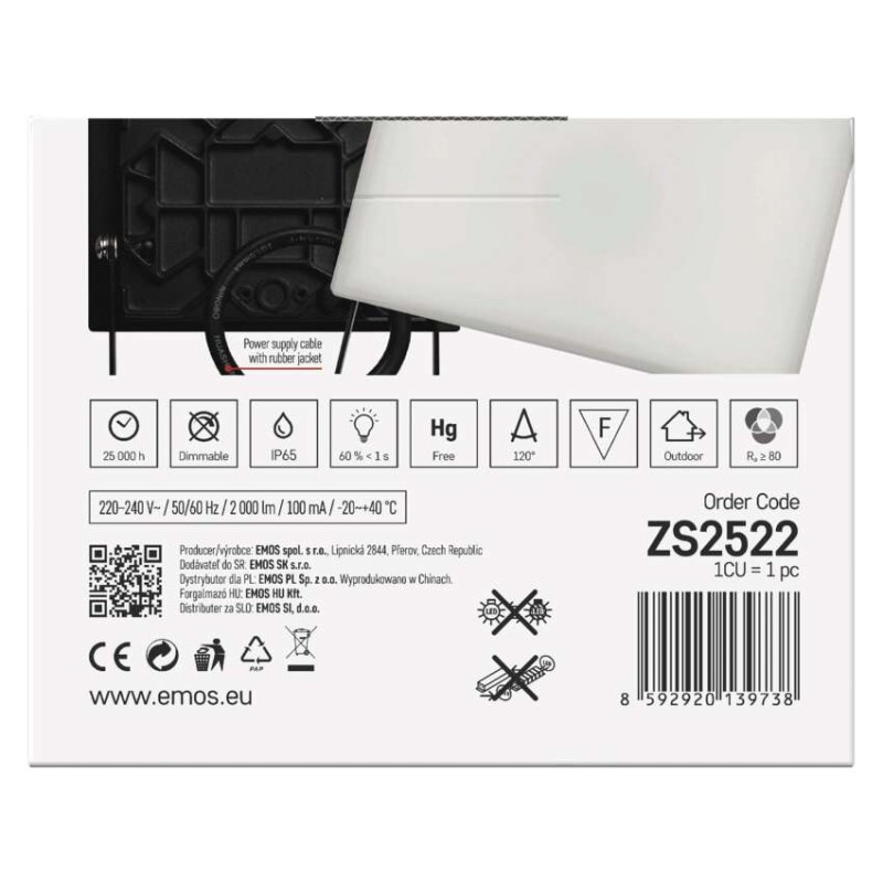 LED REFLEKTOR TAMBO 20W 2000LM IP65 13