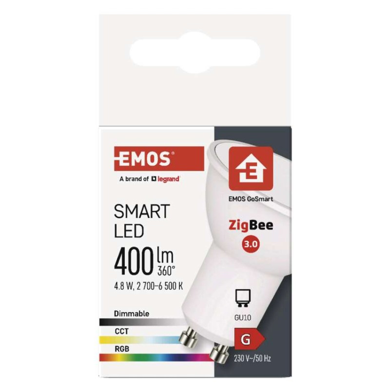 LED GOSMART MR16 4,8W(35W)400lmGU10 ZIGB 12