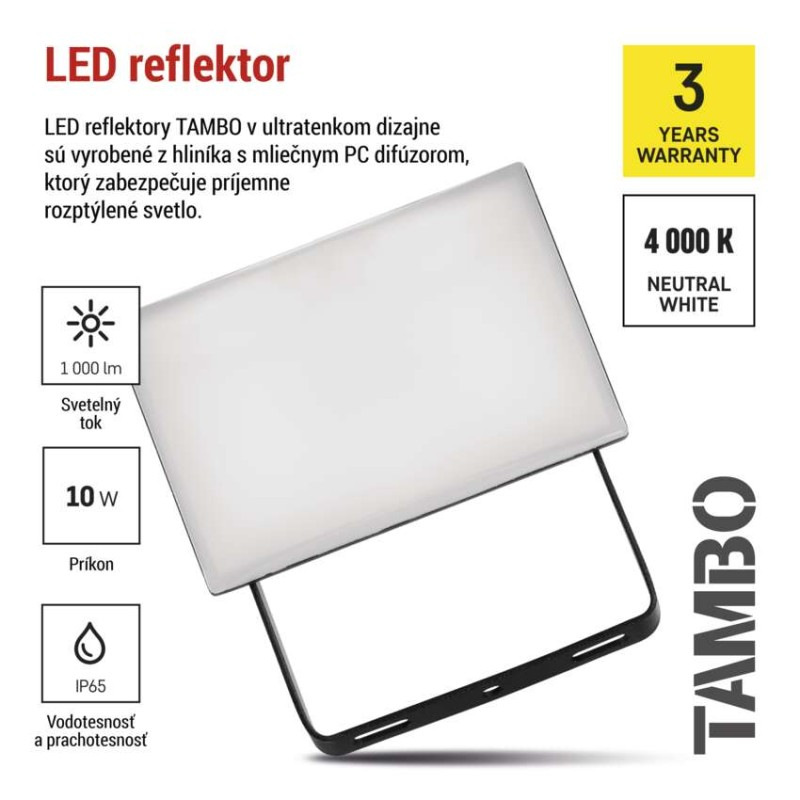 LED REFLEKTOR TAMBO 10W 1000LM IP65 8