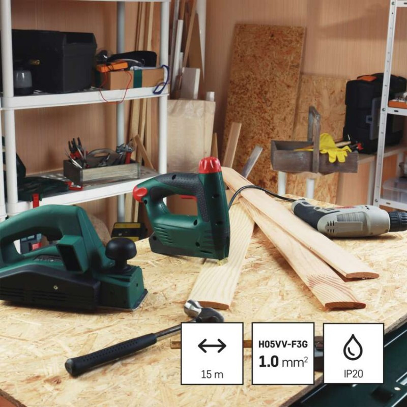 Káblový bubon KB4- 4-zásuv.15m PVC            P194151 5