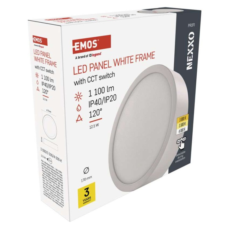 LED SVÍTIDLO NEXXO PŘ.KR 12,5W 1100LM IP 10