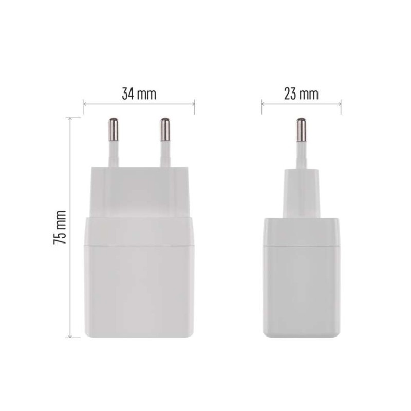 USB ADAPTÉR SÍŤ GAN PD 20W; AC 13