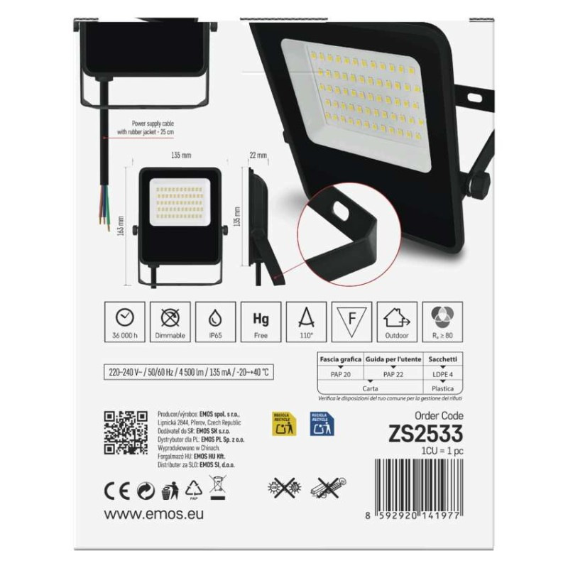 Reflektor LED VISIO 30W 4500lm IP65  ZS2533 14