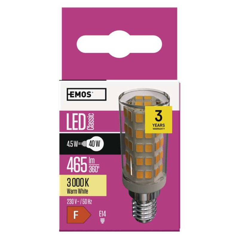 LED JC A++ 4,5W E14 WW 6