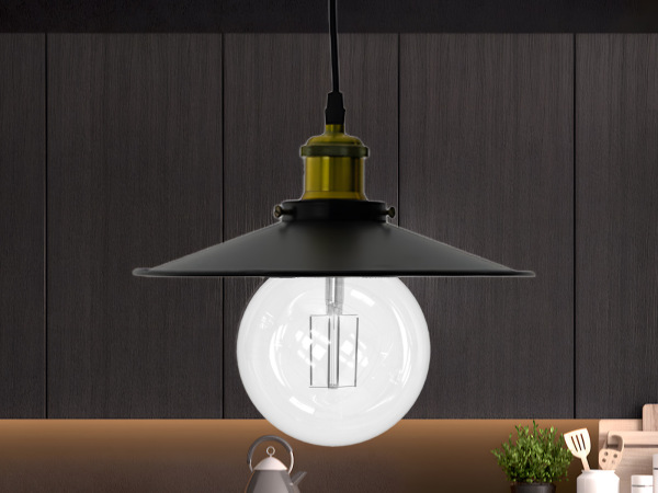 Závesné kovové svietidlo 1 x E27 - ME0003R