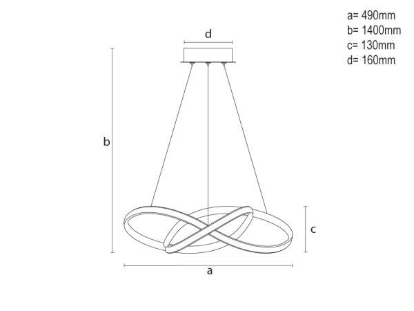 LED závesné svietidlo s diaľkovým ovládačom 65W - TA2310/W 10