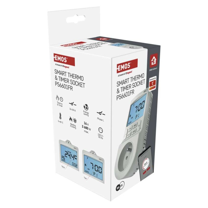 Termostat do zásuvky GoSmart dig.časovač 2v1,WIFI  P56601FR 13