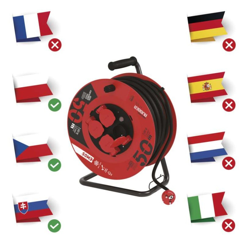 Káblový bubon predl. 4Z-50m H05RR-F3G IP44 P084501 EMOS 2