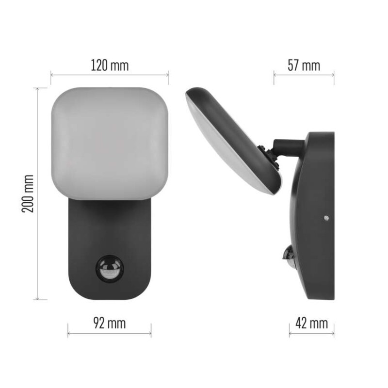 LED ZAHRADNÍ SVÍTIDLO,12,8W,IP44,900LM,N 6