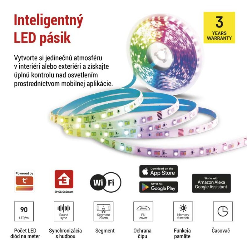 LED GOSMART STRIP 11W 450lm 2m WIFI RGBC 1
