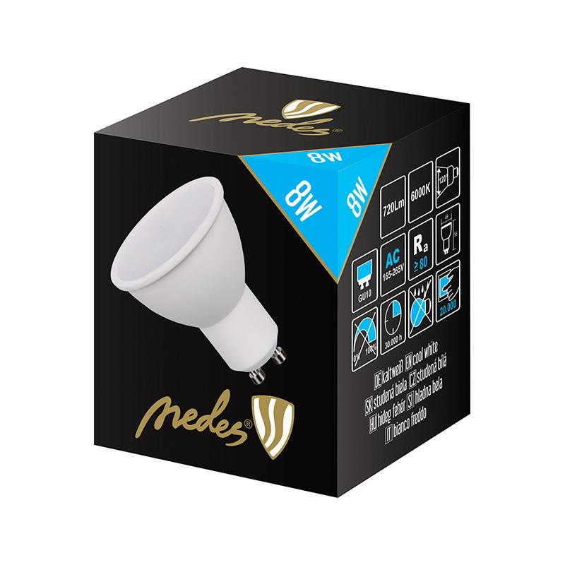 LED žiarovka 8W - GU10 / SMD / 6500K - ZLS108 2