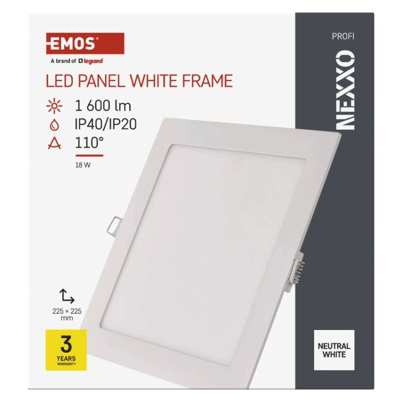 LED SVÍTIDLO NEXXO VES.ČT 18W 1600LM IP4 8