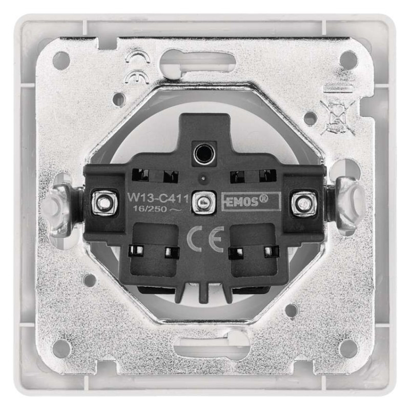 Zásuvka jednonásobná 250 V/16 A max. IP20  A6001.0 3
