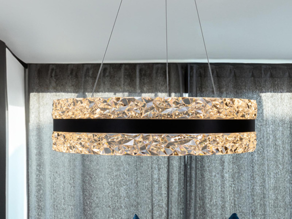 LED luxusné závesné krištáľové svietidlo s diaľkovým ovládačom 80W - TA2303/B 5