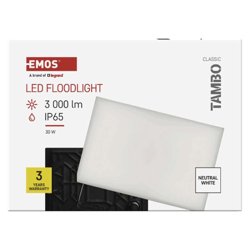 LED REFLEKTOR TAMBO 30W 3000LM IP65 12