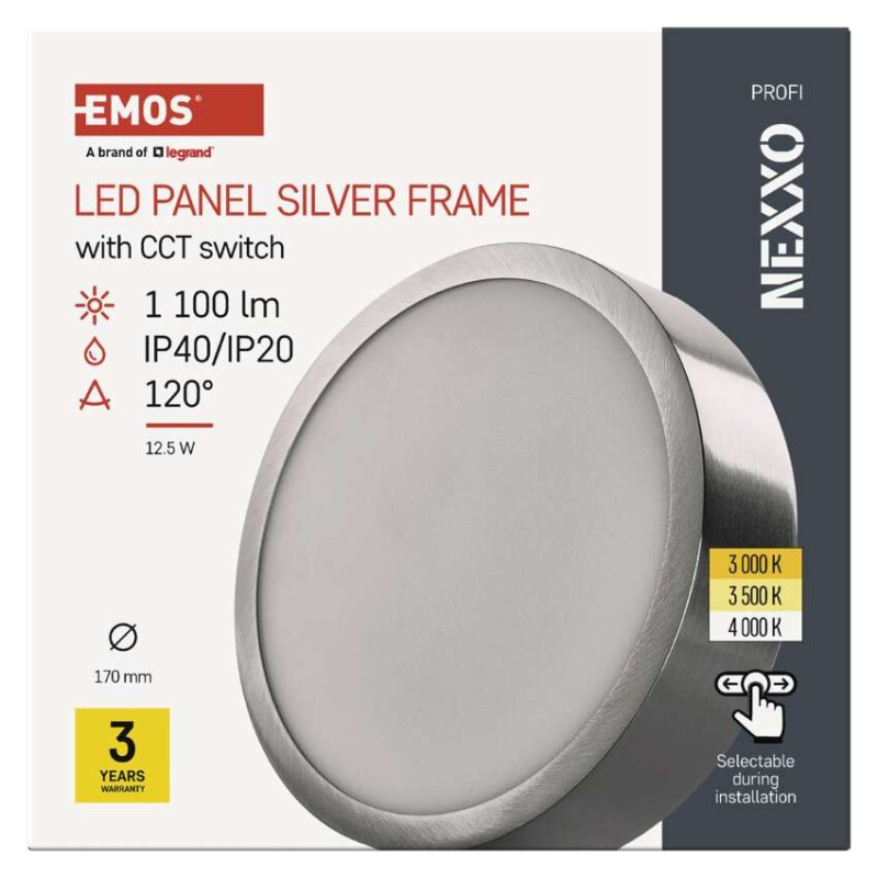 LED SVÍTIDLO NEXXO PŘ.KR 12,5W 1100LM IP 9