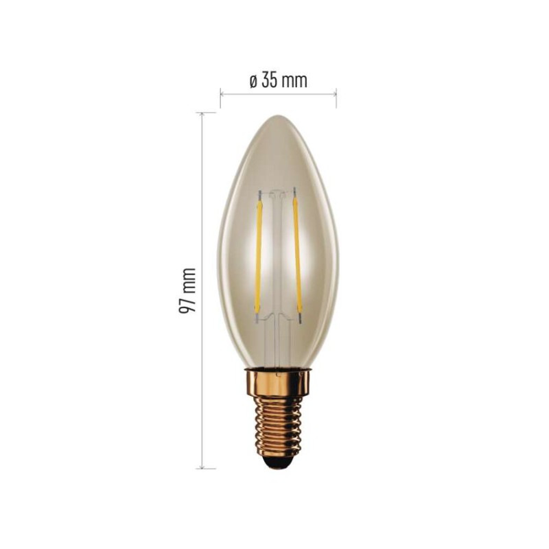 Žiarovka LED VNT CANDLE 2W E14 WW+ Z53012 EMOS 1525711200