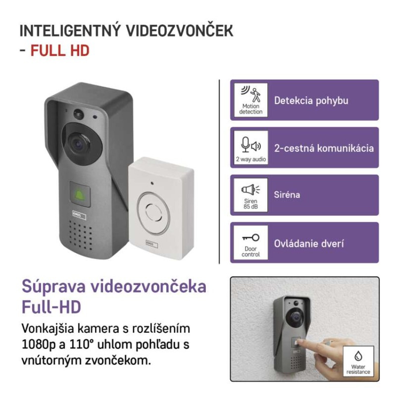 VIDEOZVONEK GO SMART IP-09D CLOC