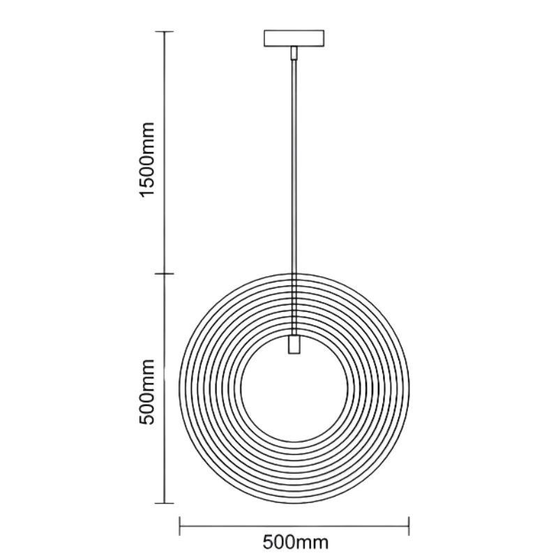 Závesné svietidlo z masívneho dreva E27 / 500 - WRE072 5