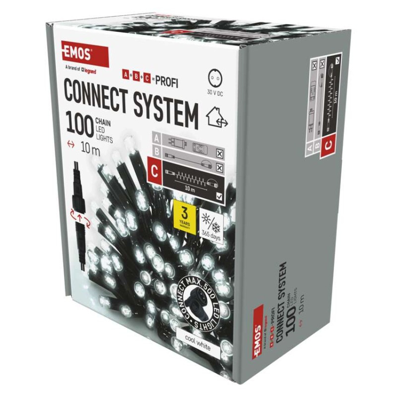 VIANOCE reťaz conn. 100LED 10m D2AC04