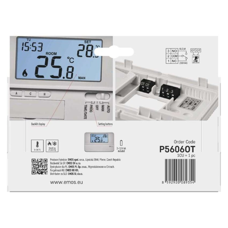TERMOSTAT DRÁT.PROG. P5606OT 11