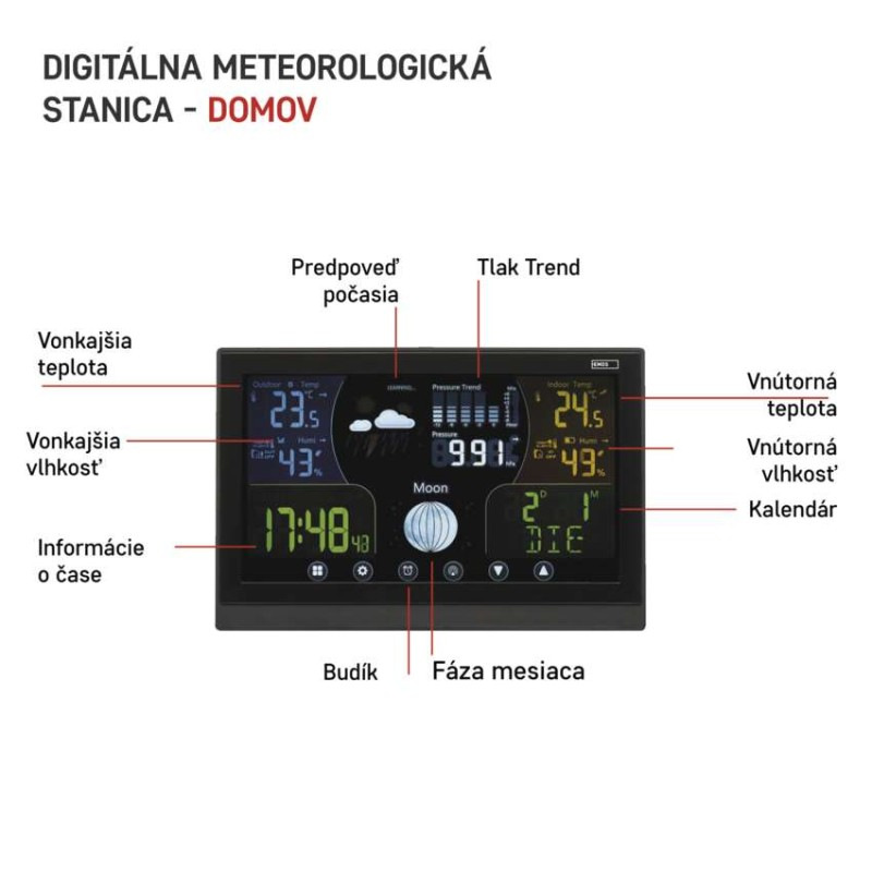 BEZDRÁTOVÁ METEOSTANICE E6018 3