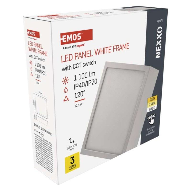 LED SVÍTIDLO NEXXO PŘ.ČTV 12,5W 1100LM I 11