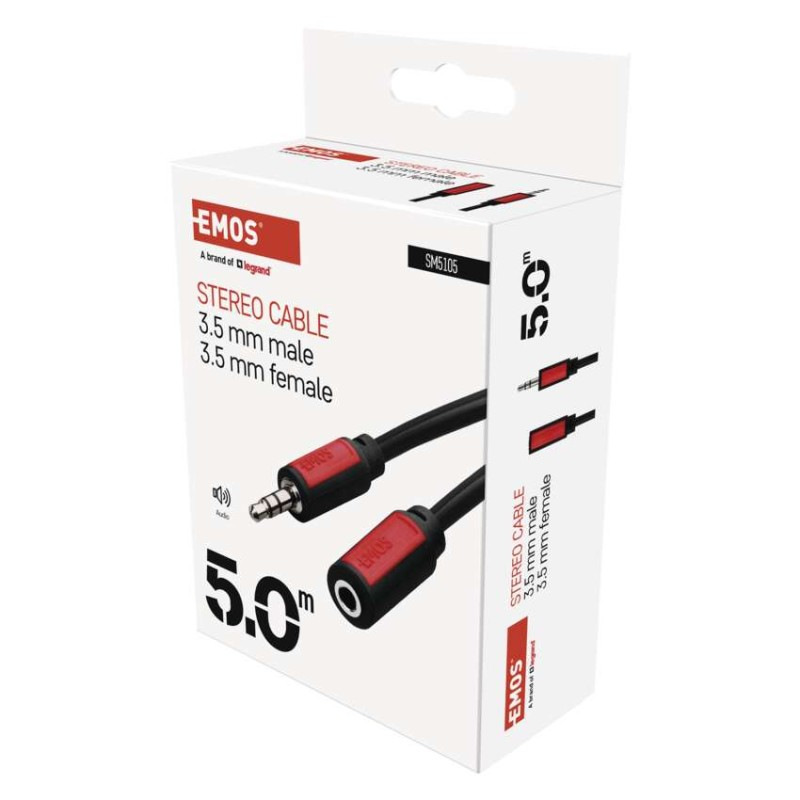 3,5MM ST/M-3,5MM ST/F 5M ČERNÁ 3