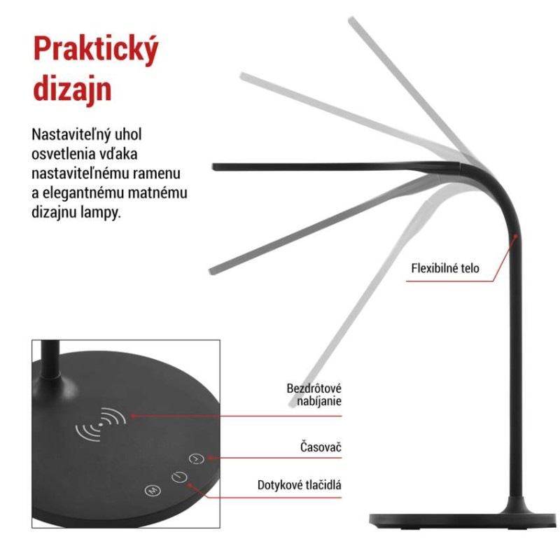 LED STOLNÍ LAMPA OSCAR ČERNÁ 5