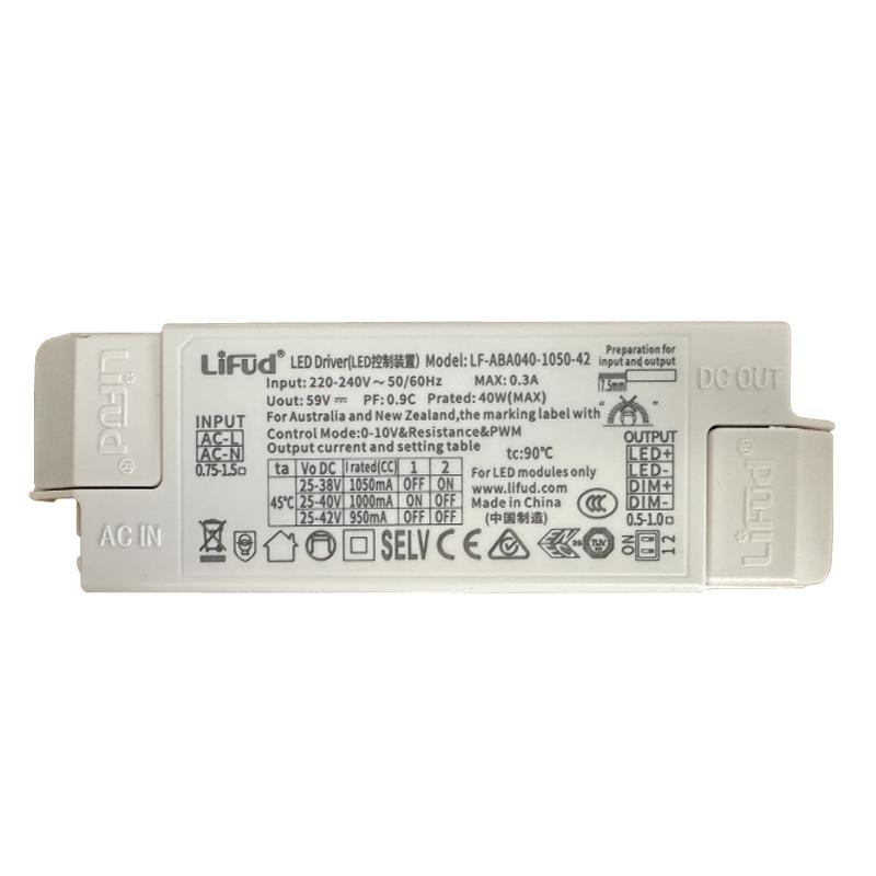 Stmievateľný Driver LIFUD 0-10V na 40W LED panel - D01040W 2