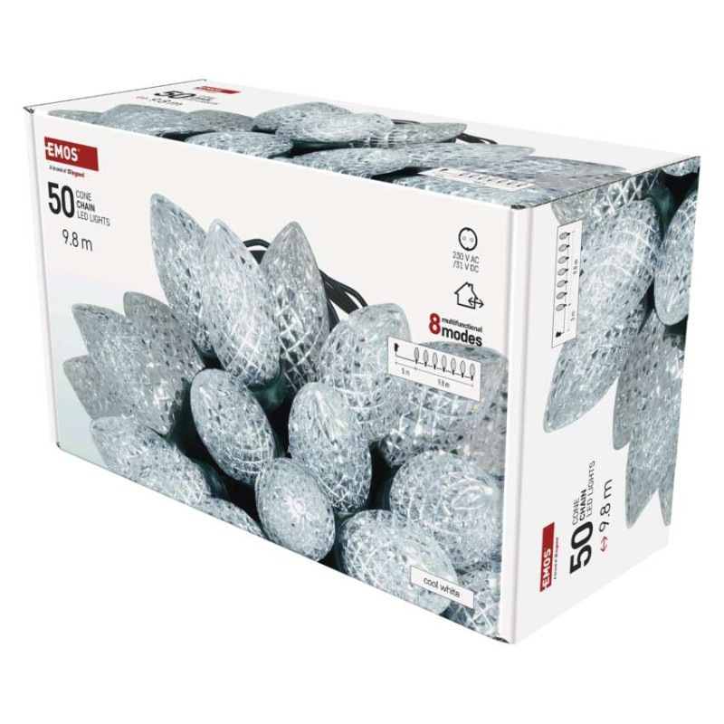 VIAN. Šišky 50LED 9,8M IP44 MF CW