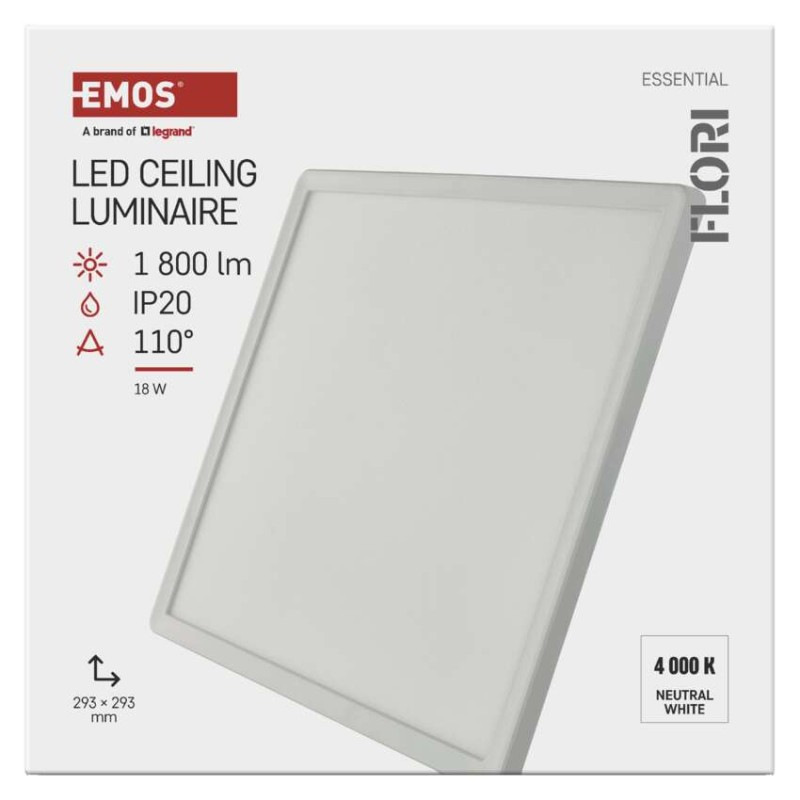 LED SVÍTIDLO FLORI PŘ.Č 18W 1800LM NW IP 13
