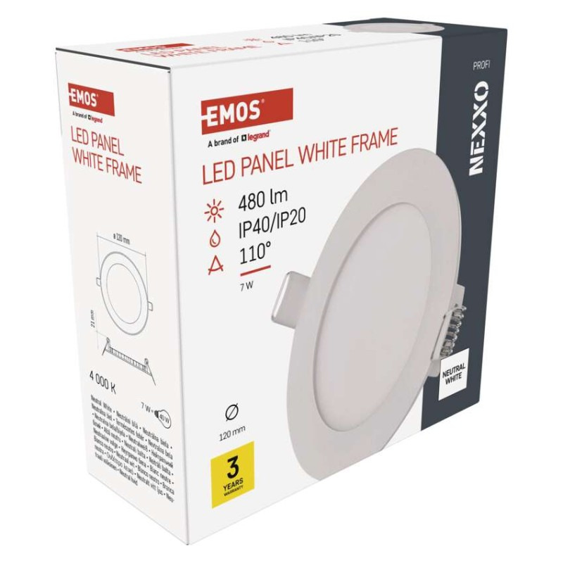 LED panel stropný vstavaný kruh 6W IP20 NW B  ZD1122 ZD1125 9