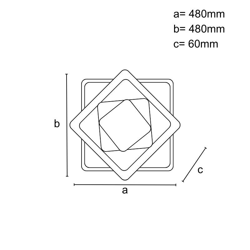 LED stropné svietidlo s diaľkovým ovládačom 130W - J1355/W 2