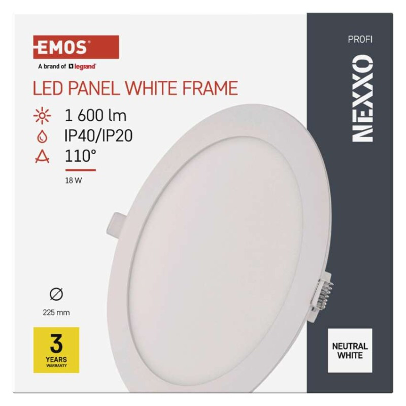 LED SVÍTIDLO NEXXO VES.KR 18W 1600LM IP4 8