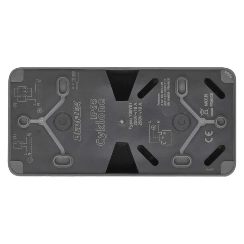 CYKLONE komb.zásuvka+prepínač č.6 nástenný IP55  D730429 6