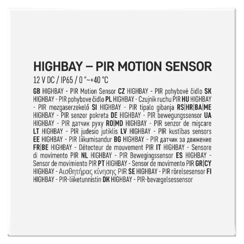 PIR SENSOR PRO LED HIGHBAY ZU210/15/20 3