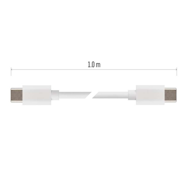 USB 2.0 C/M-C/M 1M BÍLÁ 8