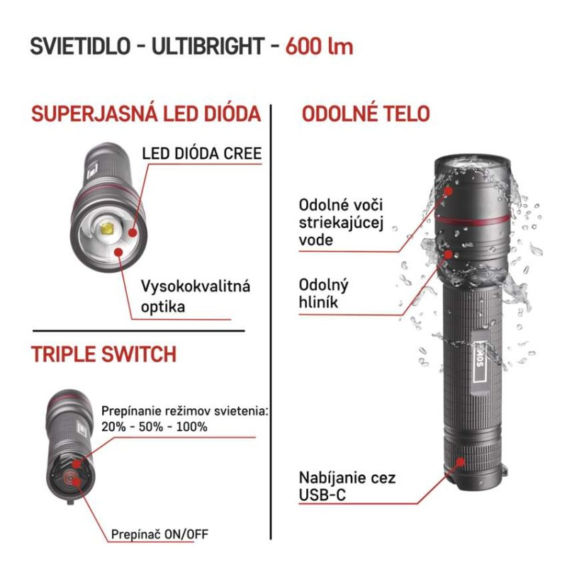 LED nab. SVÍTILNA ULTIBRIGHT 80 600lm 26 1