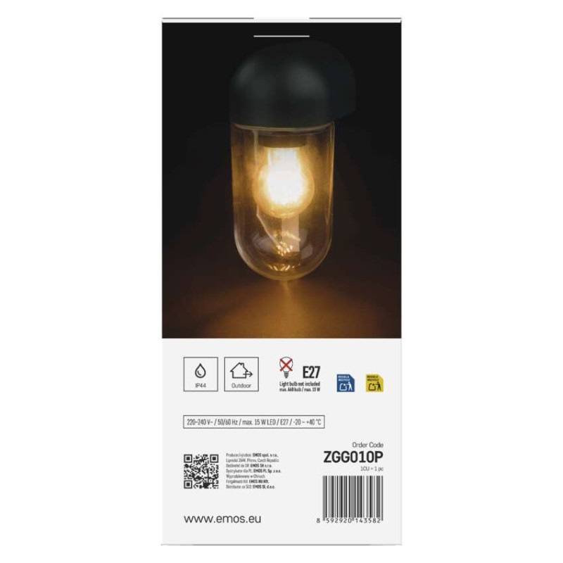 LED ZAHRADNÍ SVÍTIDLO,E27,IP44,MAX 15W,N 12