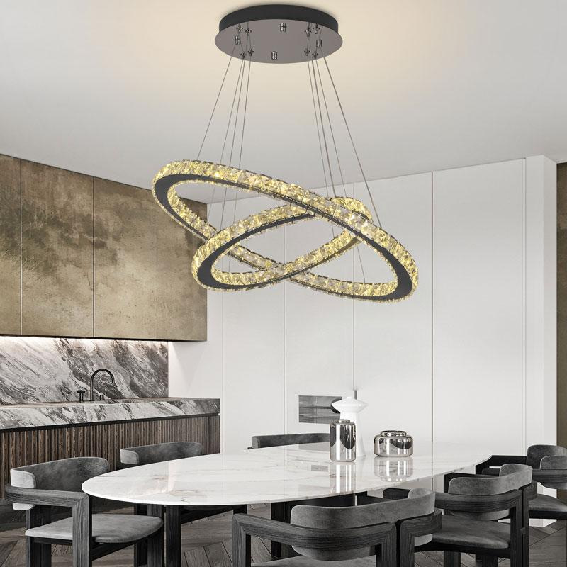 LED luxusné krištáľové svietidlo + diaľkový ovládač 130W - J6353/CH 5