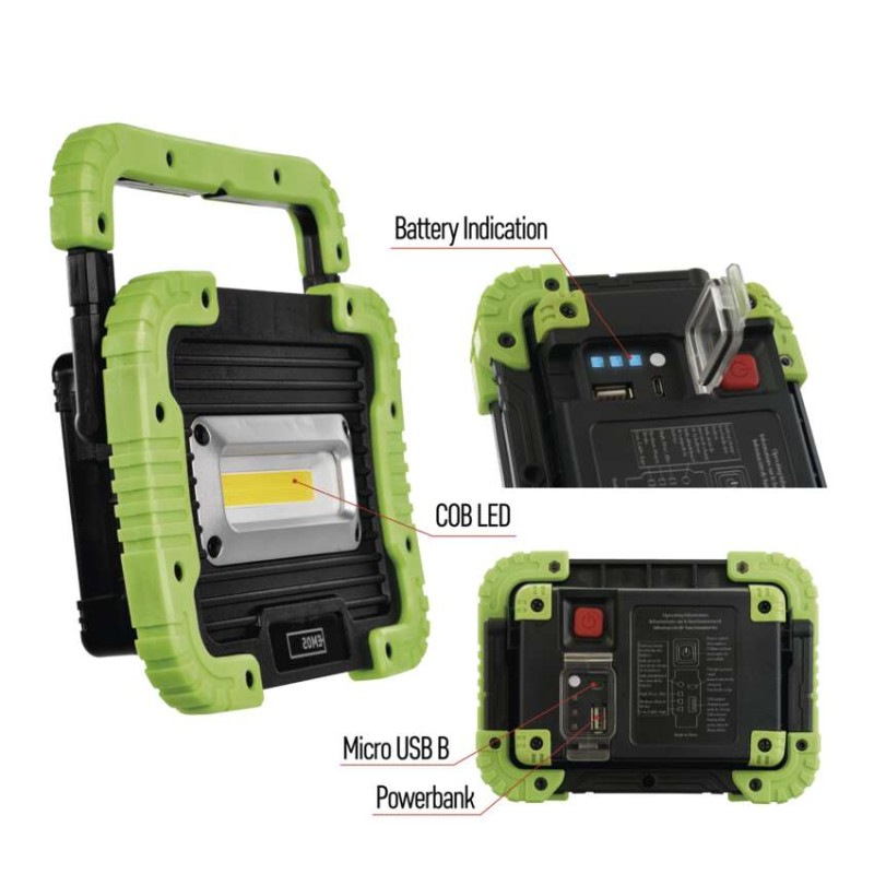 LED NABÍJECÍ PRACOVNÍ REFLEKTOR 10W COB 1