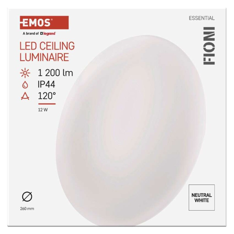 Svietidlo LED prisadené FIONI, kruhové 12W, IP44, 4000K, 8