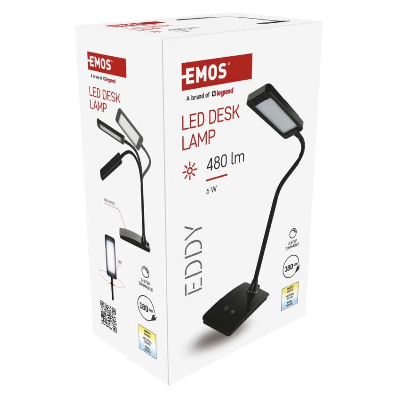 LED STOLNÍ LAMPA EDDY ČERNÁ 9
