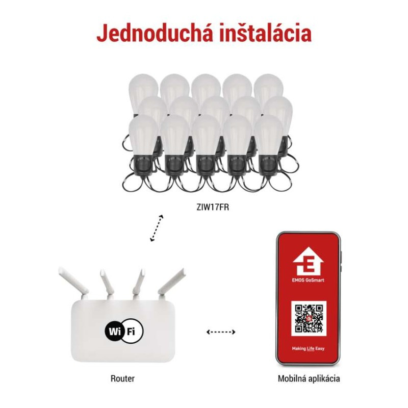 GOSMART LED SVĚTELNÝ ŘETĚZ 15x PÁRTY ŽÁR 4