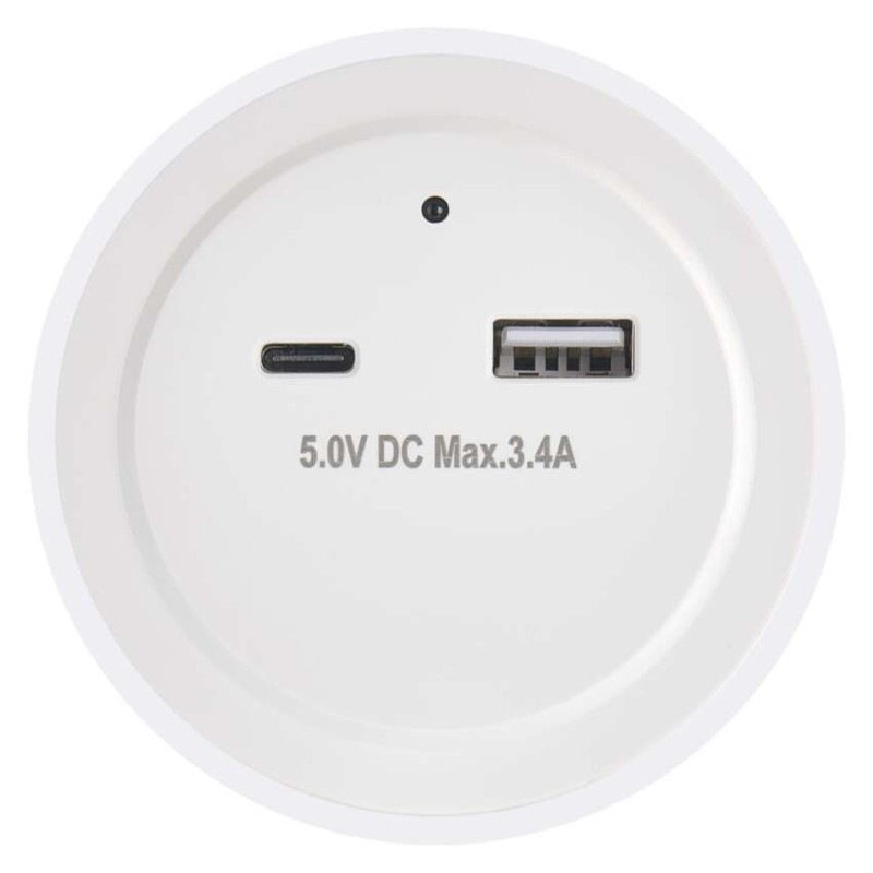 NOČNÍ SVĚTLO WW 230V / 0,3W; USB C+A 2