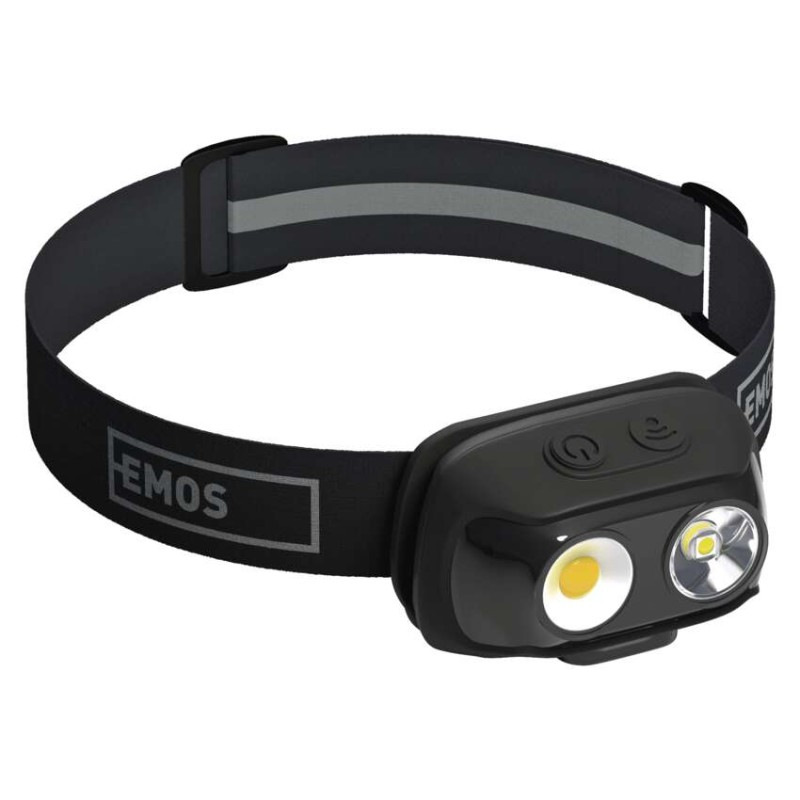 NABÍJECÍ ČELOVKA COB LED + LED TEPLÁ/NEU 7