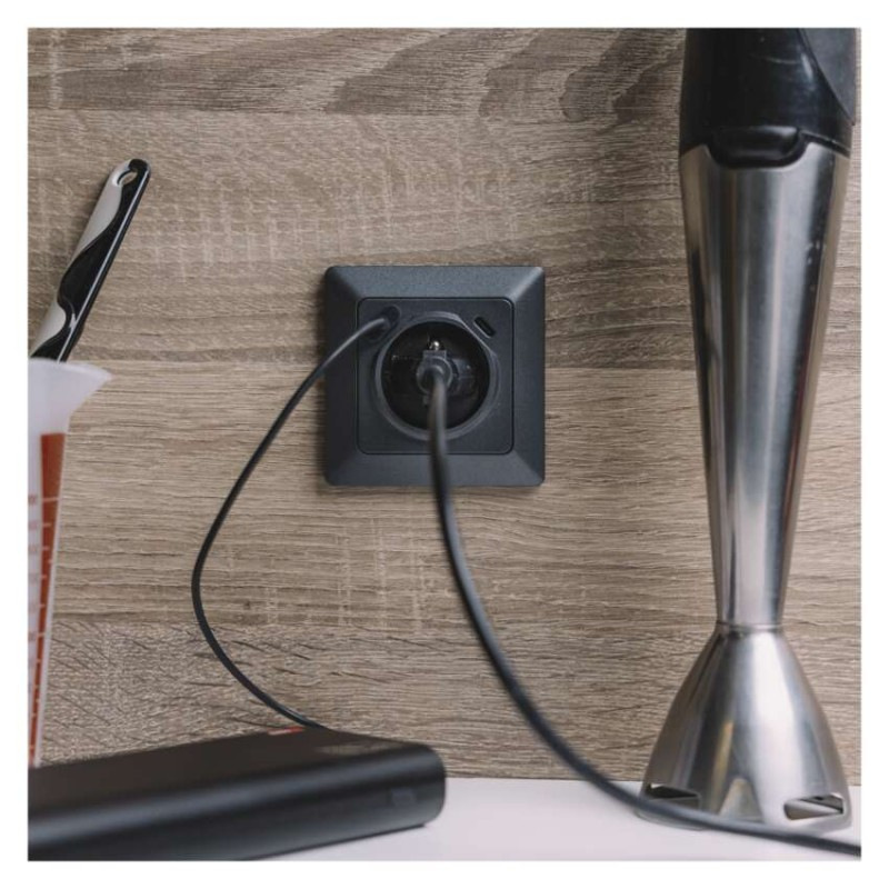 Zásuvka s USB A+C 3A antracit A6000.6 EMOS 10