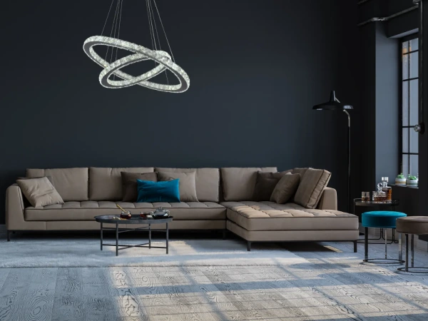 LED luxusné krištáľové svietidlo + diaľkový ovládač 130W - J6353/CH 7