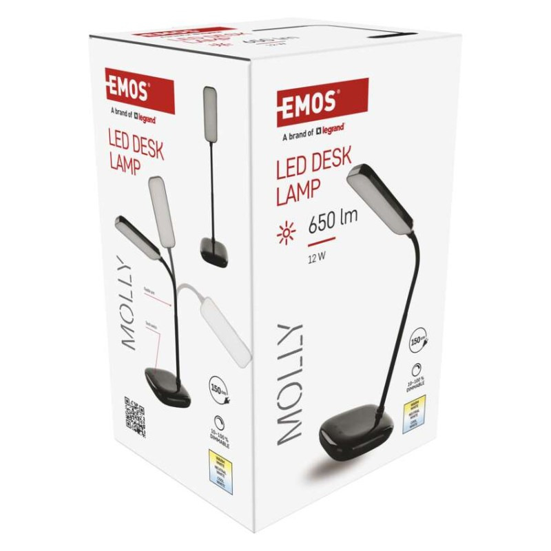 LED STOLNÍ LAMPA MOLLY ČERNÁ 10